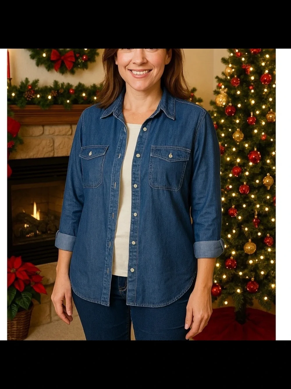 Ladies button down tunic - Picture 3 of 7